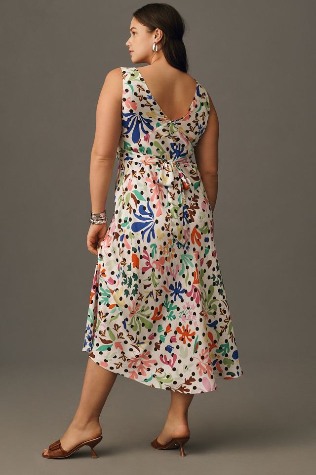 RIXO Lauriane Sleeveless V-Neck Midi Dress #4