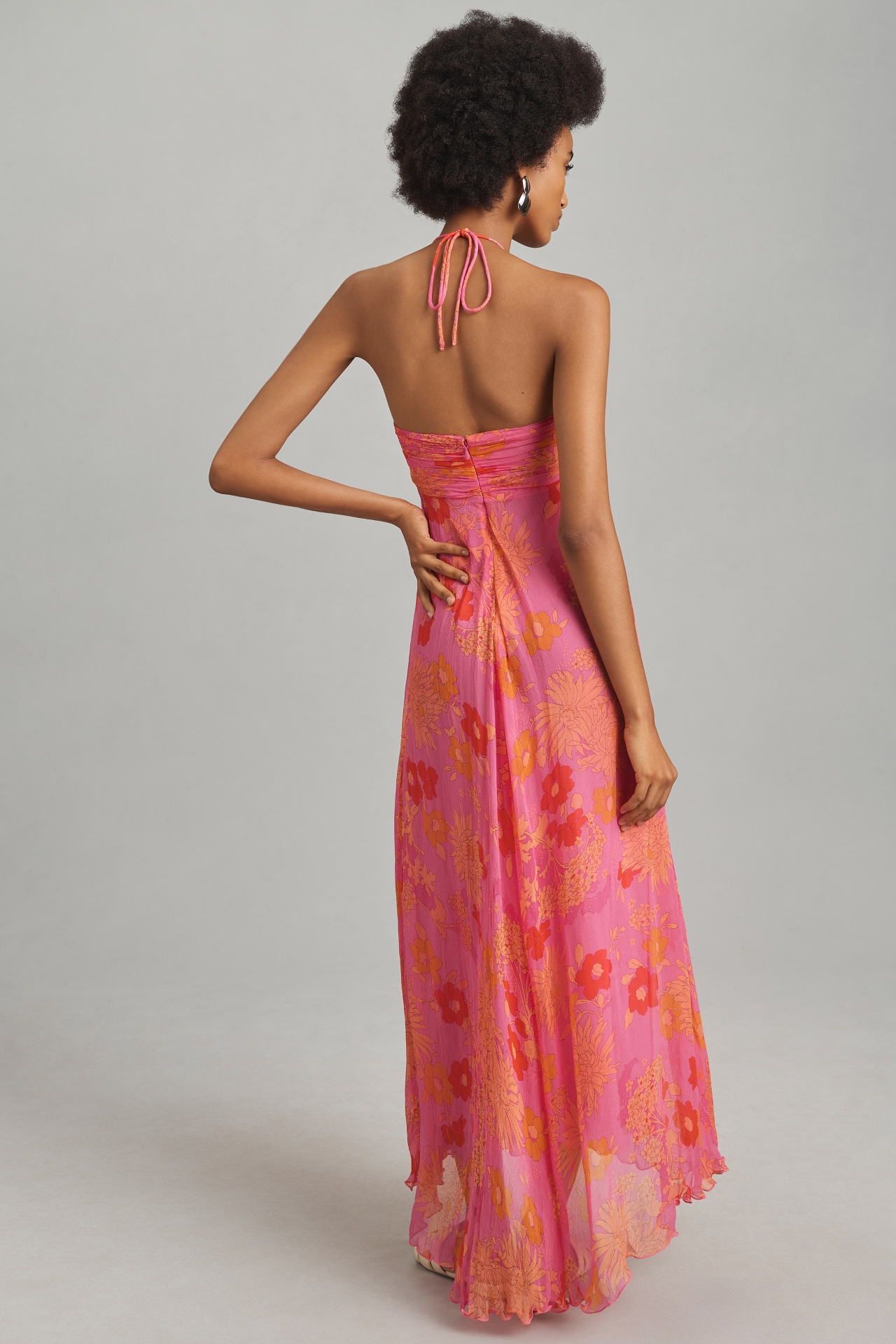 RIXO Samira Halter Maxi Dress