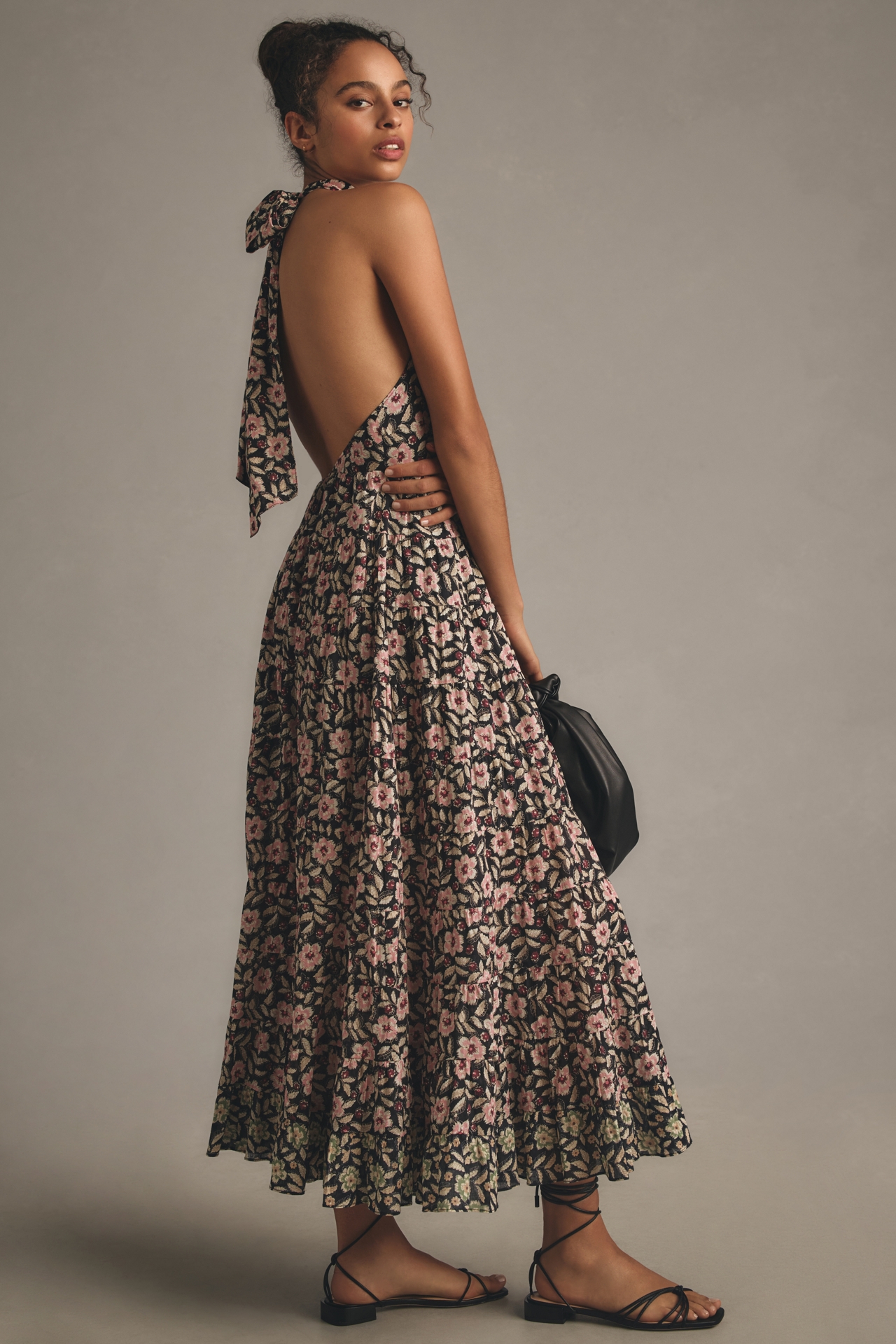 RIXO Jayne Halter Maxi Dress