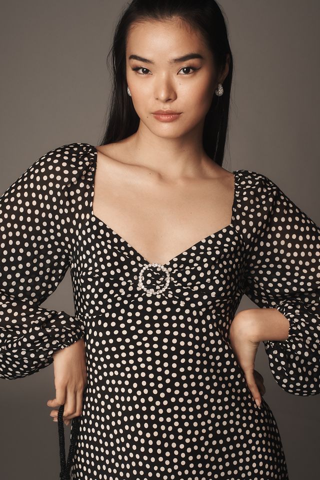 RIXO Ivy Silk Sweetheart Midi Dress #2