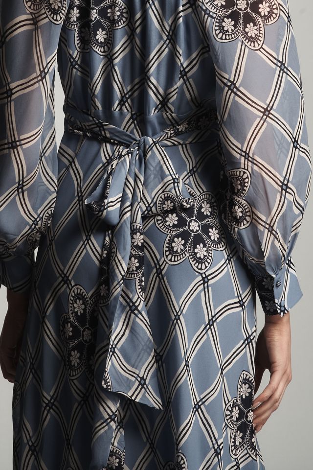 RIXO Aero Long-Sleeve Floral Midi Dress #3