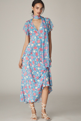 Shop Rixo London Evie Silk Maxi Dress