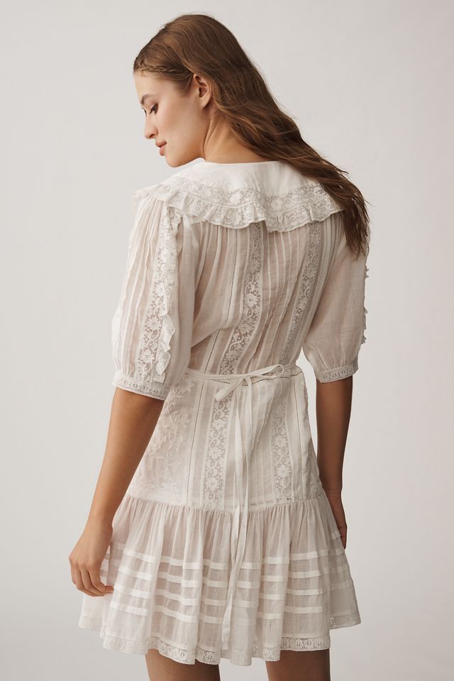 RIXO Dove Short-Sleeve V-Neck Mini Dress #3