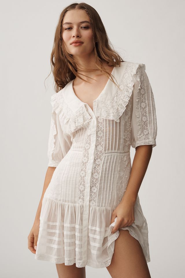 RIXO Dove Short-Sleeve V-Neck Mini Dress #1