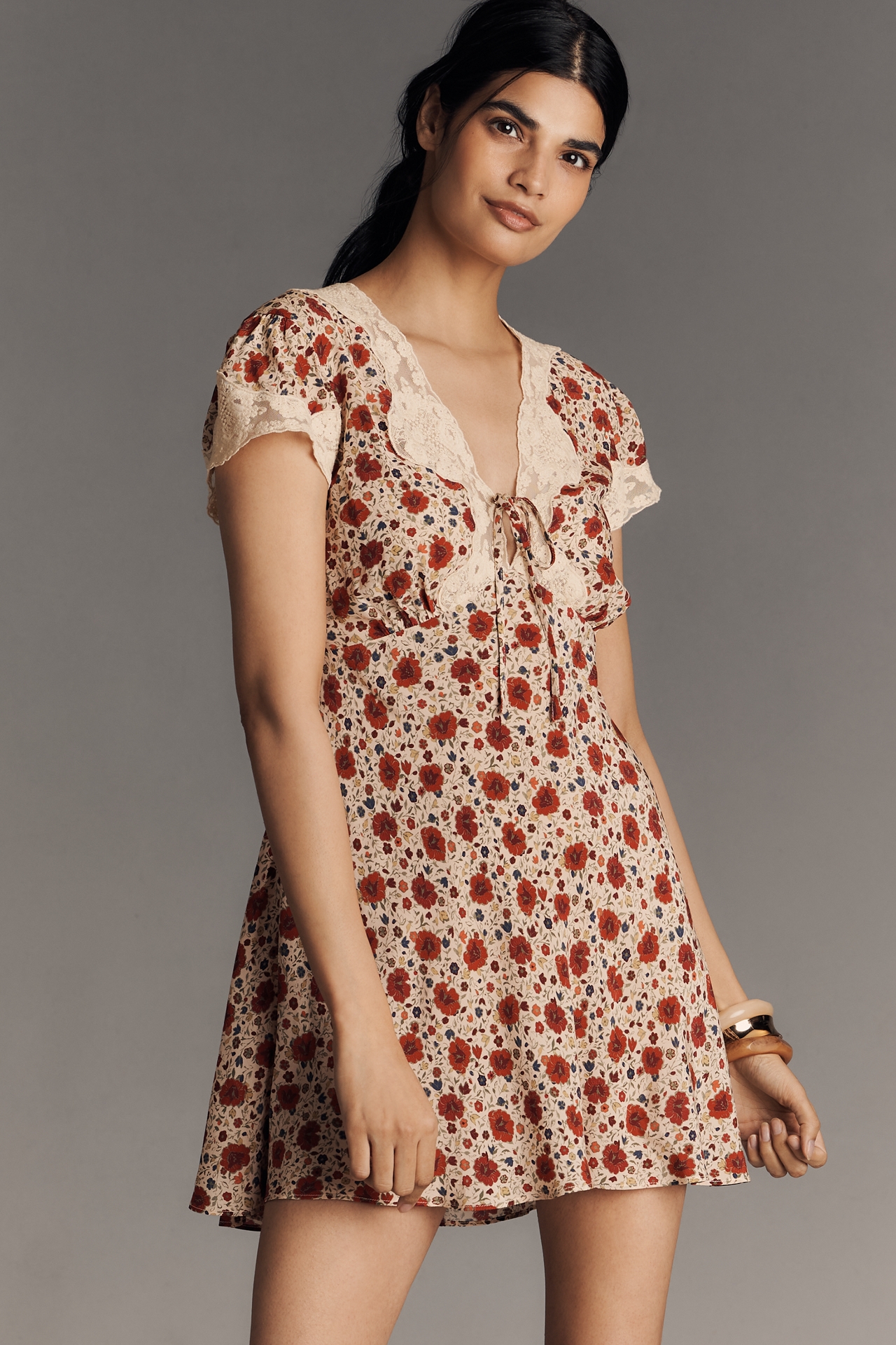RIXO Lacie Bias-Cut Mini Dress