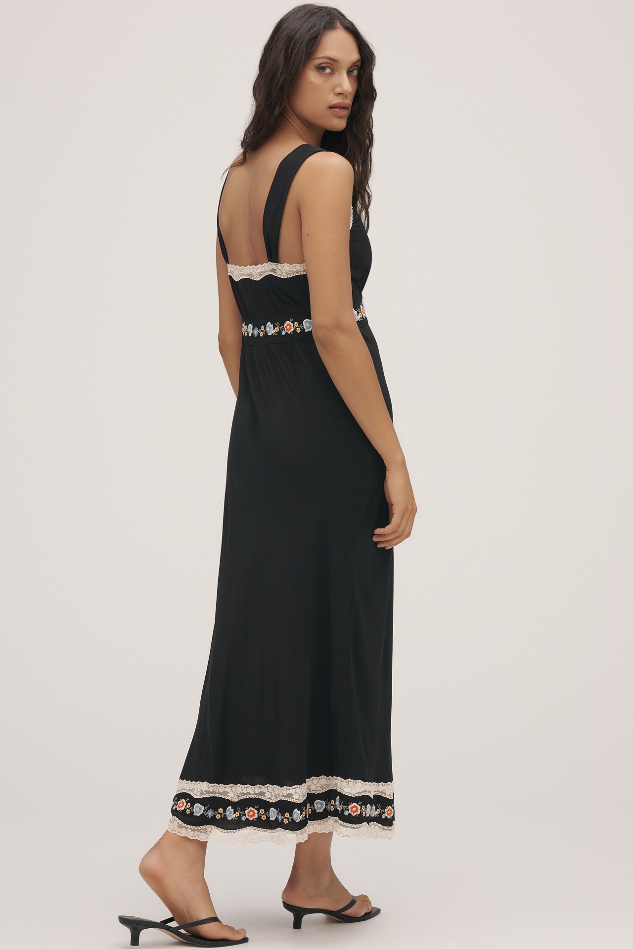 RIXO Lucie Bias-Cut Midi Slip Dress