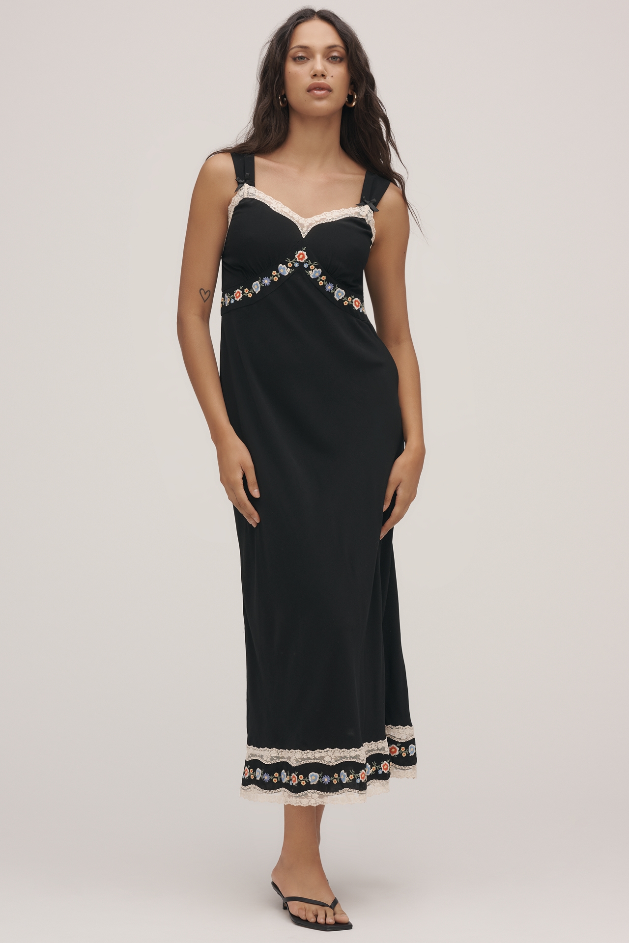 RIXO Lucie Bias-Cut Midi Slip Dress