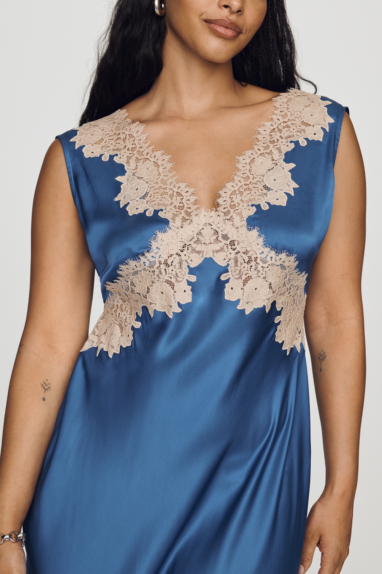 RIXO Lysandra Lace Slip Dress