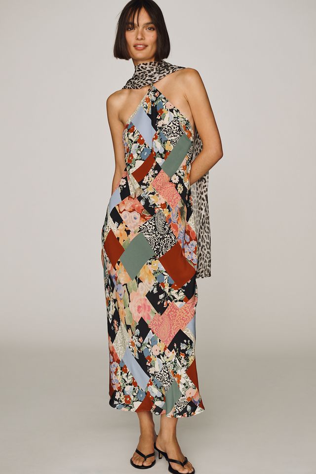 RIXO Hayley 100% Silk Scarf Slip Dress #2