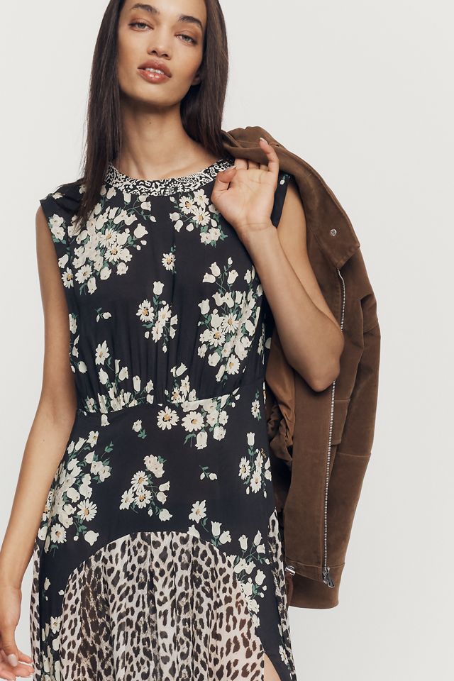 RIXO Coralie Mixed Print Midi Dress #3