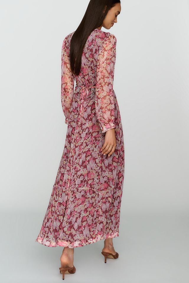 RIXO Avalyn Floral V-Neck Midi Dress #1