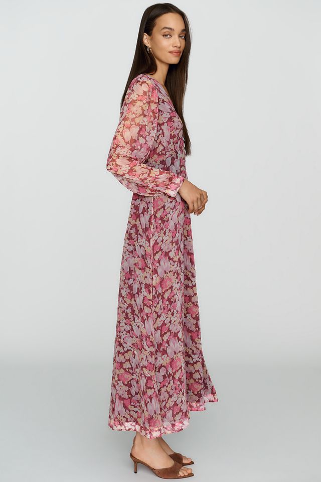 RIXO Avalyn Floral V-Neck Midi Dress #2