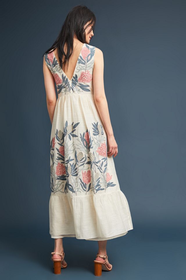 Lola Embroidered Maxi Dress #1