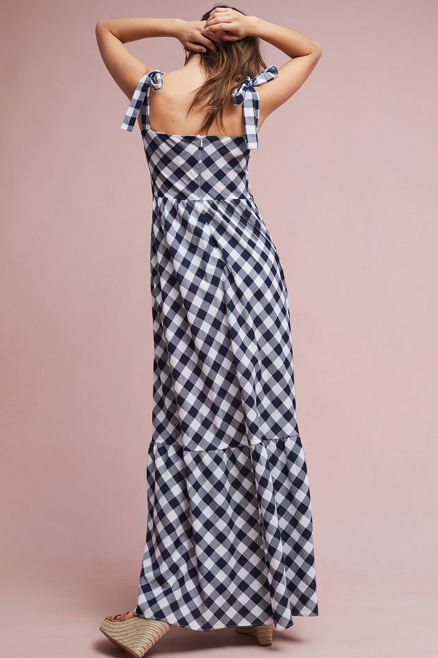 Tiered Gingham Maxi Dress #2