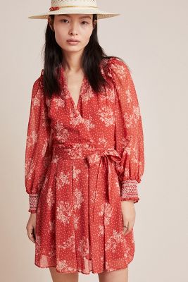 anthropologie rust dress