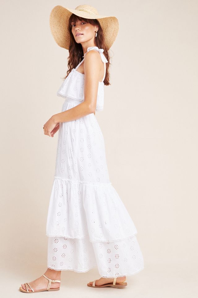 Linnea Tiered Eyelet Maxi Dress