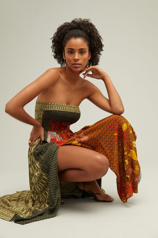 Siddhartha Bansal Smocked Maxi Dress #1