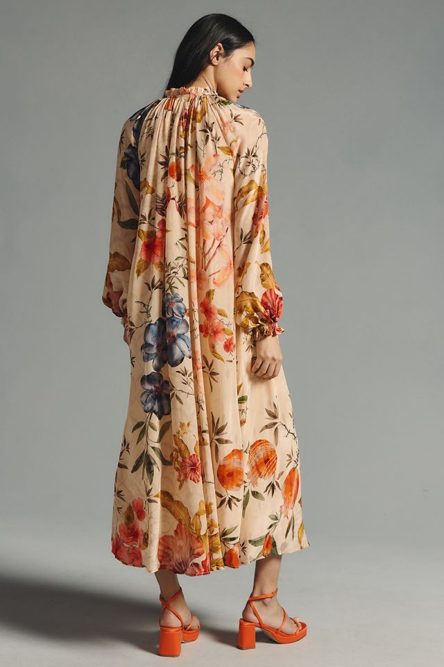 Siddhartha Bansal Ruffled Tie-Neck Dress #1
