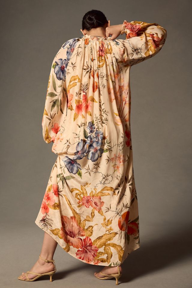 Siddhartha Bansal Ruffled Tie-Neck Dress #6