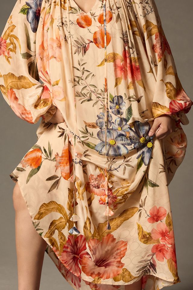 Siddhartha Bansal Ruffled Tie-Neck Dress #7