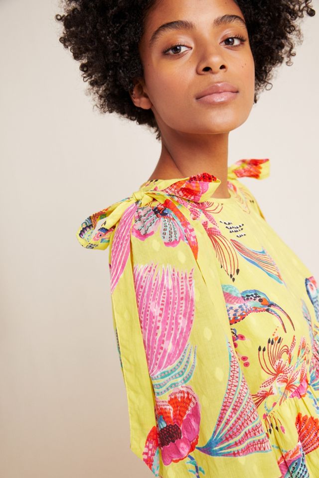 Birdie Shoulder-Tie Tunic | Anthropologie
