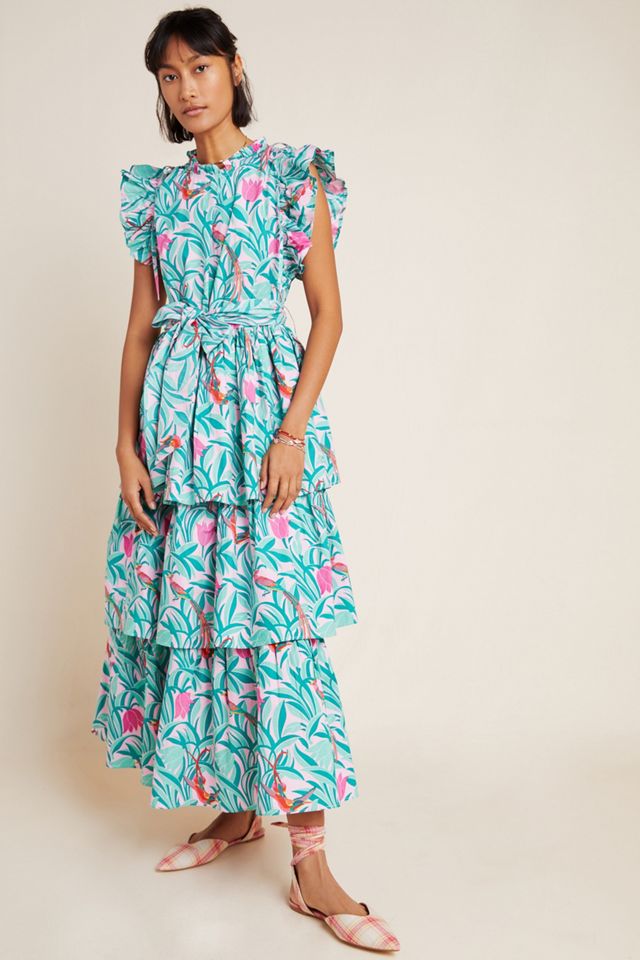 leilani blue maxi dress Anaya With Love Recycled Slate Blue Bardot Maxi Dress with Sash Belt – Maya  Deluxe main image 1