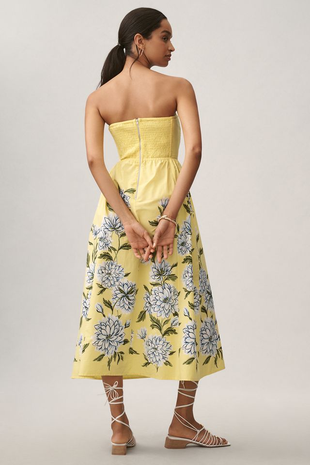 Banjanan Simona Strapless Poplin Midi Dress #3