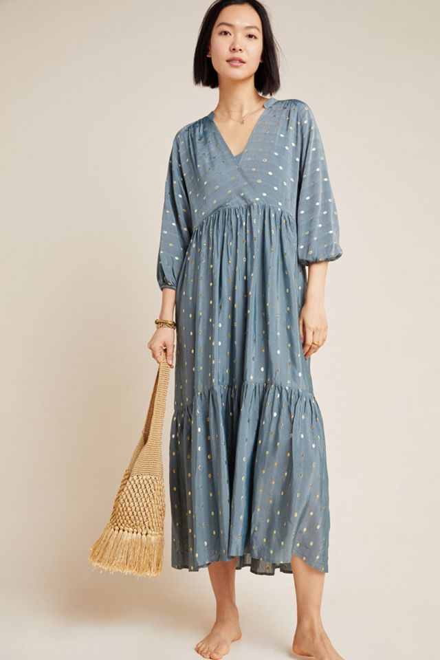 chinese dress ladies Campania Peri Smocked Back Maxi Dress