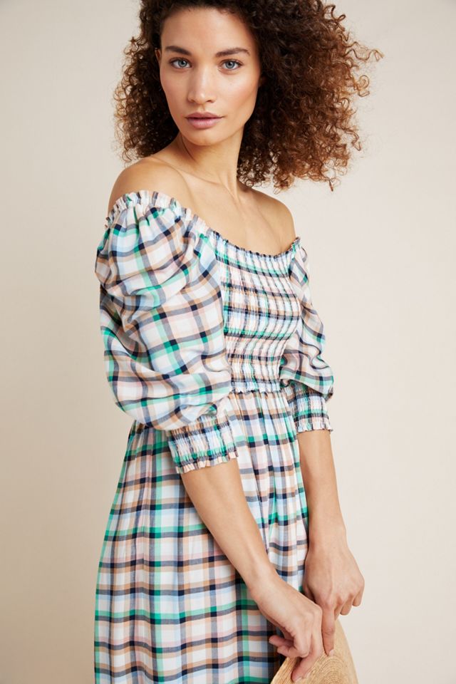 Maeve Cerie Smocked Midi Dress #2