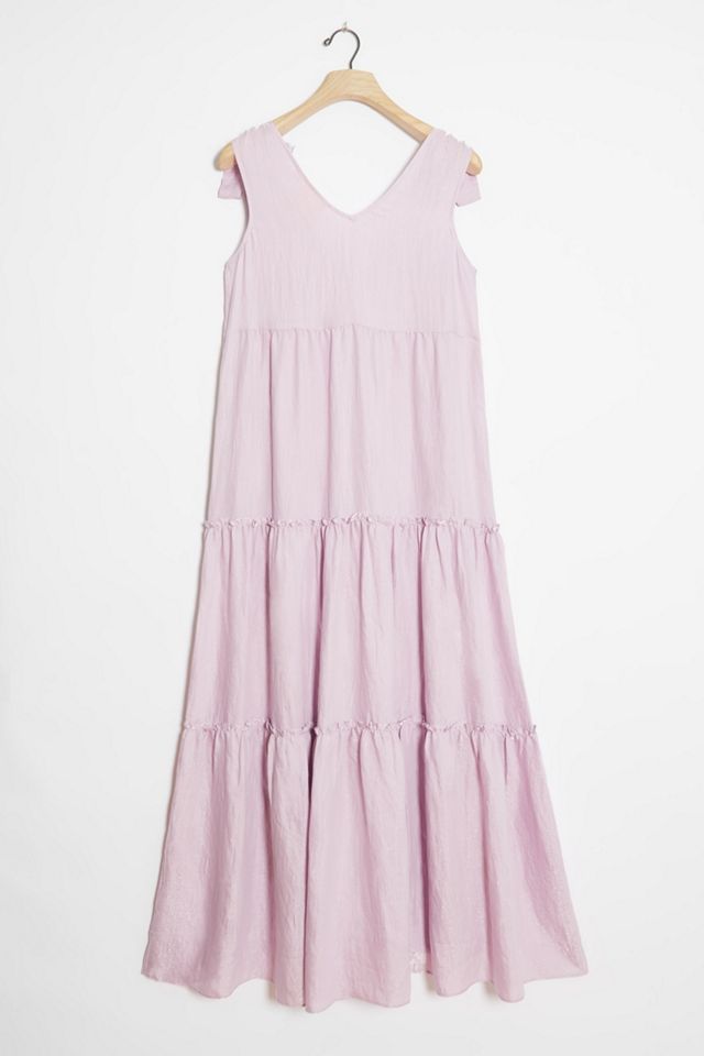 speechless pleated tiered knit maxi dress Lupin Pleated Tiered Maxi Dress