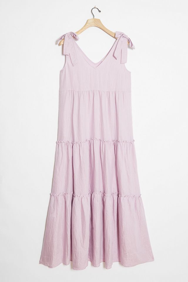 Maeve Soraya Shimmer Tiered Maxi Dress #1