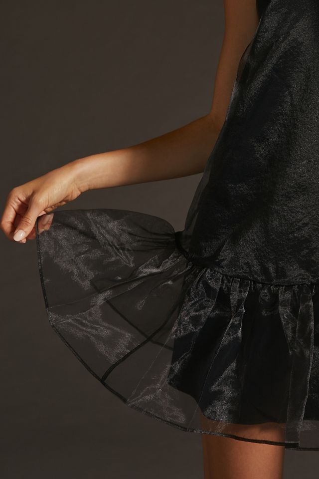 Maeve Organza Bow-Neck Mini Dress #4