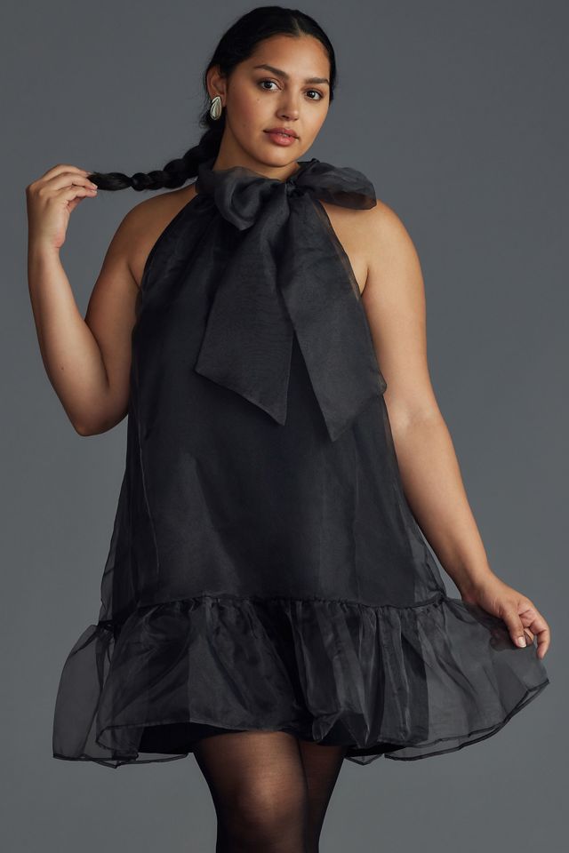 Maeve Organza Bow-Neck Mini Dress #5