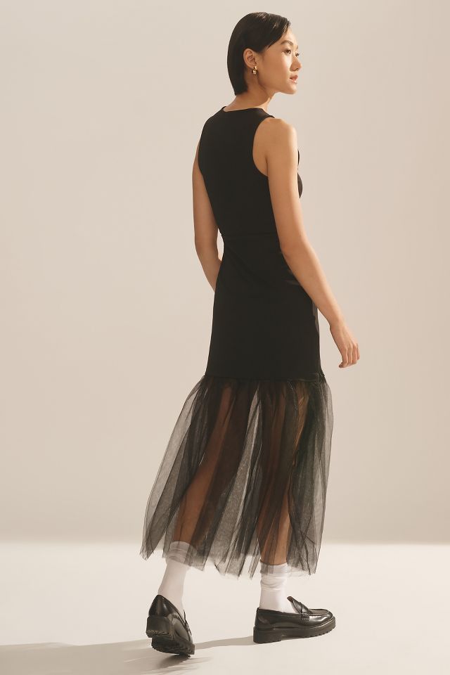 Maeve Tulle-Hem Slim Tank Dress curated on LTK