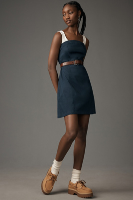 knee length dresses for ladies Maeve Halter Twofer Mini Dress