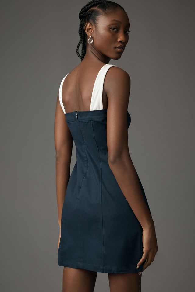 knee length dresses for ladies Savannah Medium Wash V Neck Sleeveless Denim Mini Dress  Cindy Jane  Boutique