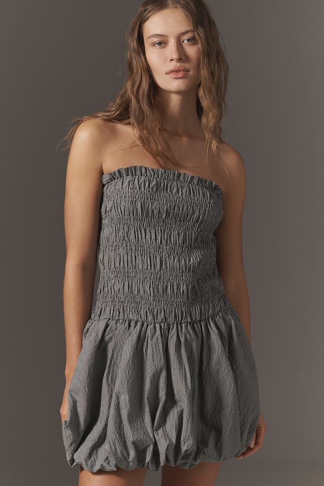 Vestido Mini Fruncido Sin Tirantes By Anthropologie #2