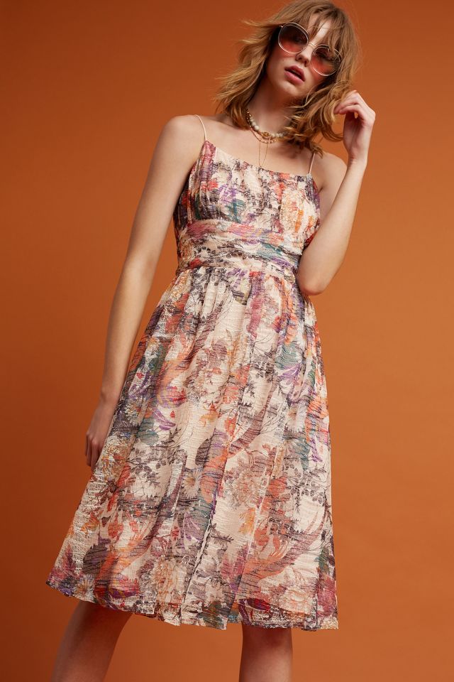 Anthropologie flower outlet dress