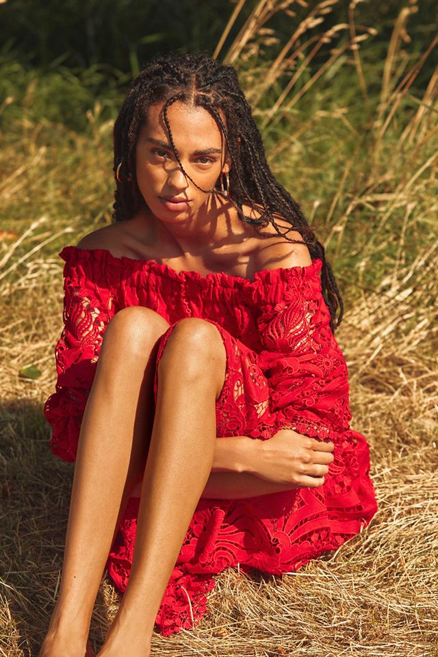 Delfi Off-The-Shoulder Midi Dress #1