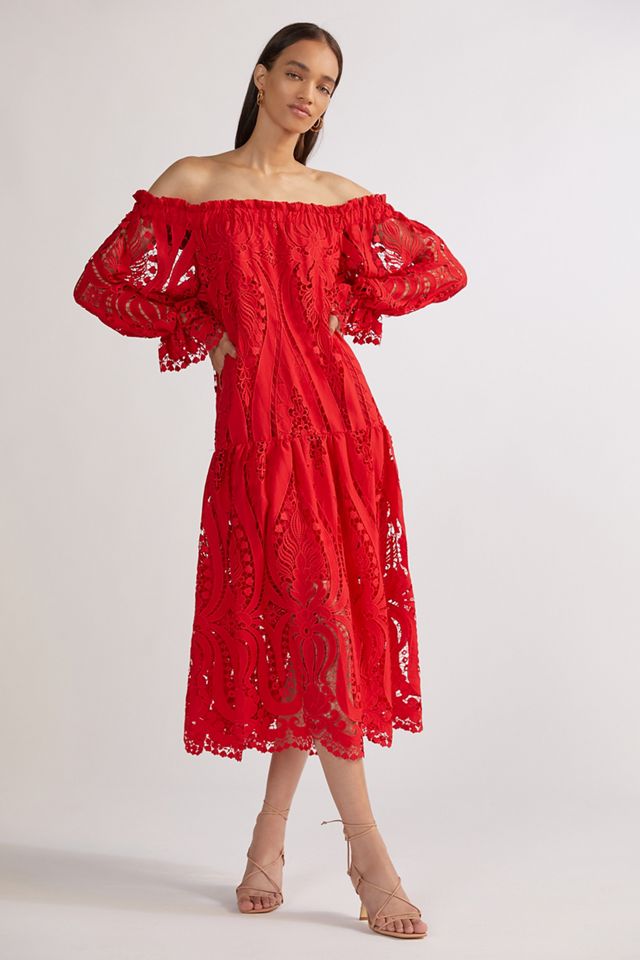 Delfi Off-The-Shoulder Midi Dress #3