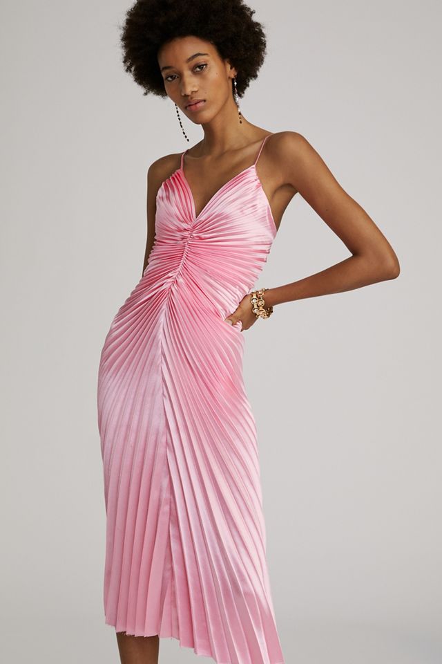 Delfi V-Neck Pleated Midi Dress #3