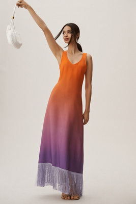 delfi collective halter fringe dress Scoop-Neck Ombre group_ME0082