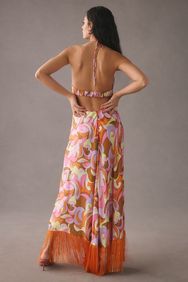 Delfi Collective Halter Fringe Dress #2