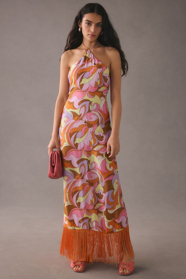 Delfi Collective Halter Fringe Dress #4