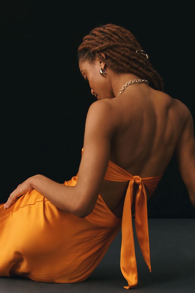 Delfi Collective Strapless Silk Fringe Dress #2