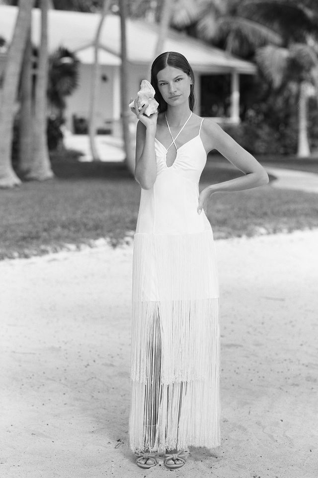 Anthropologie fringe hot sale dress