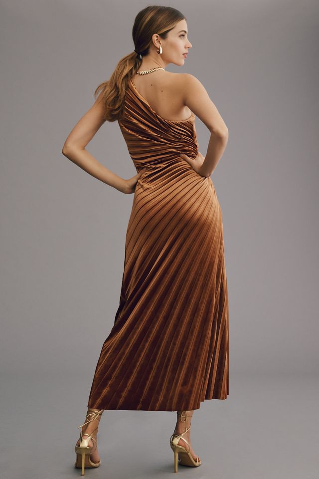 Delfi Collective Pleated One-Shoulder Sheath Dress #2