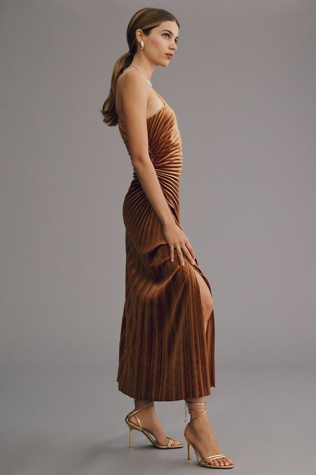 Delfi Collective Pleated One-Shoulder Sheath Dress #4