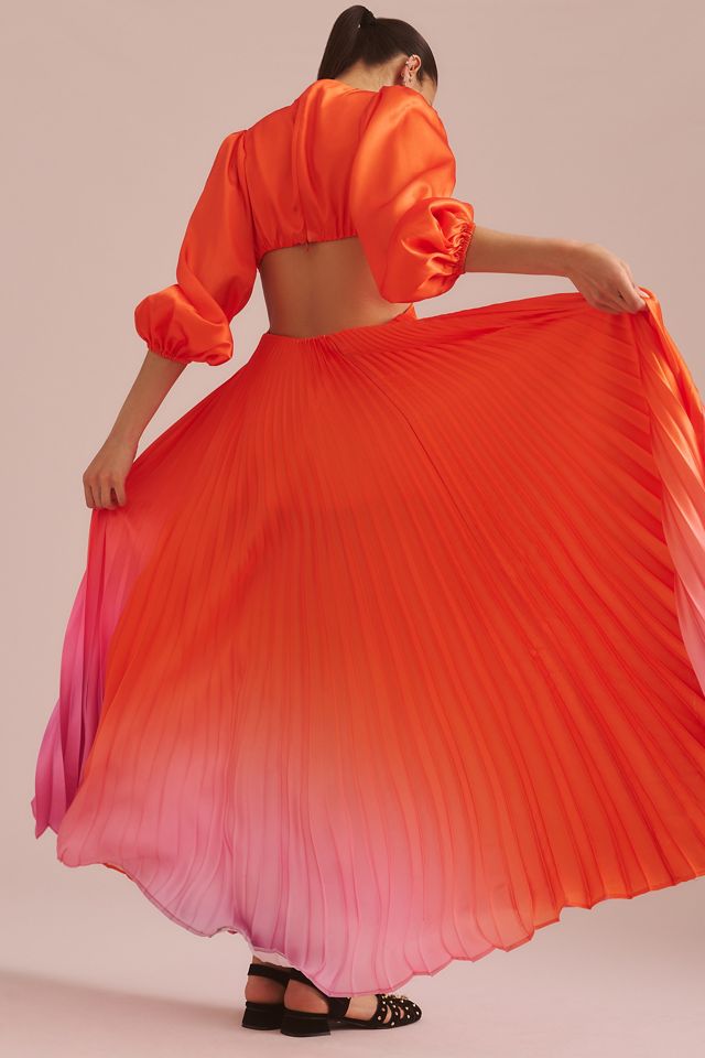 Delfi Collective Long-Sleeve Ombre Maxi Dress #1