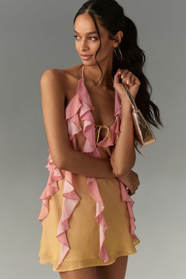 Delfi Collective Sleeveless Ruffled Mini Dress #3